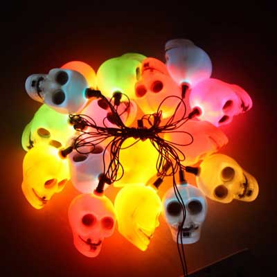 Светодиодная гирлянда "Черепа", LED декорации на Хэллоуин